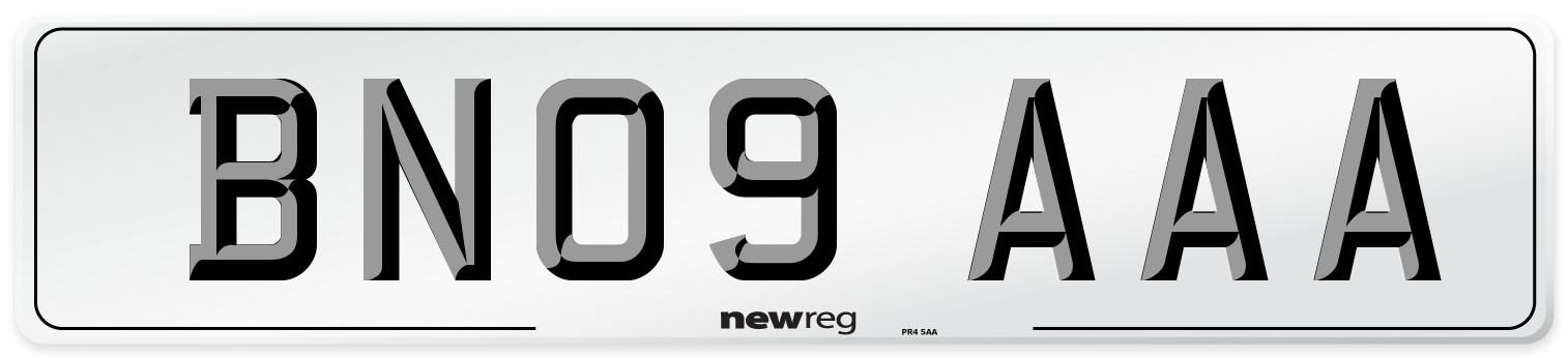 BN09 AAA Number Plate from New Reg